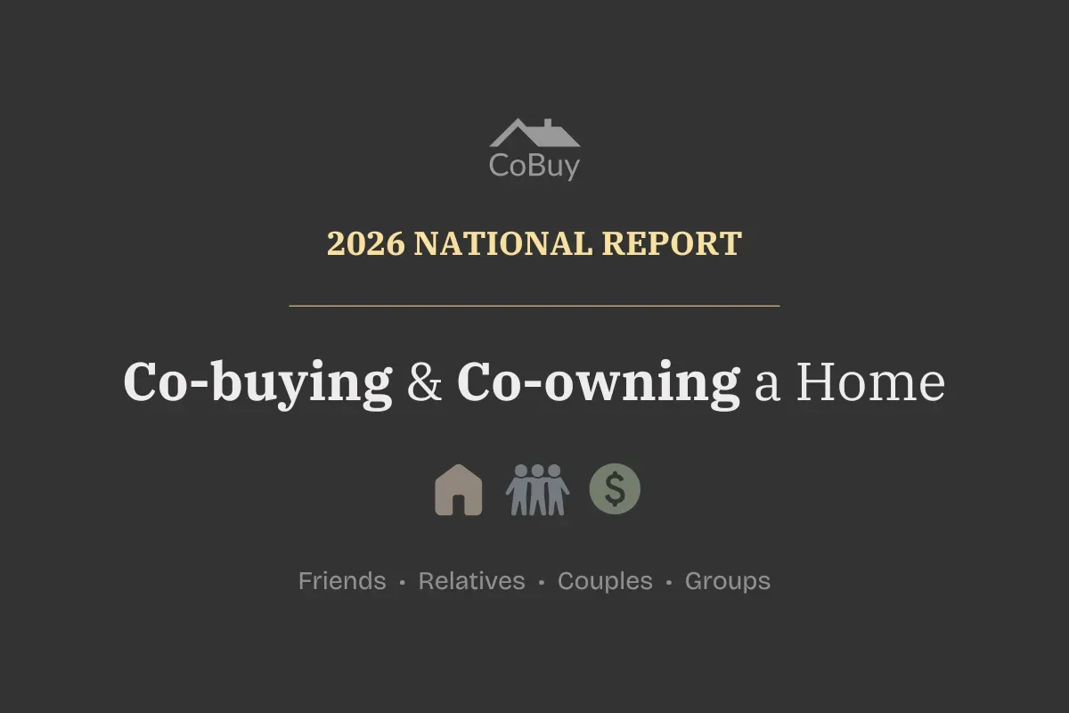 The cover of CoBuy’s 2026 National Report, Co-buying and Co-owning a Home